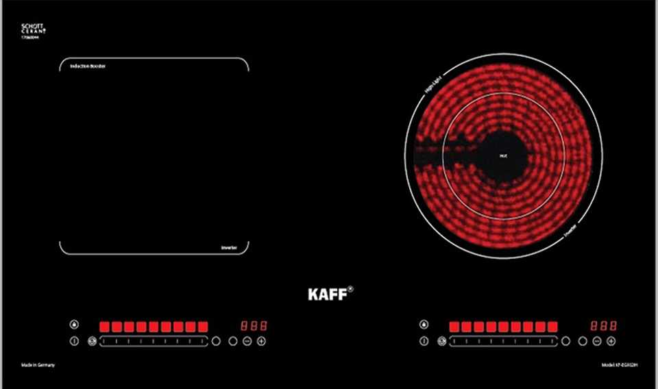 Bếp điện 1 từ 1 hồng ngoại kaff kf-eg902ih