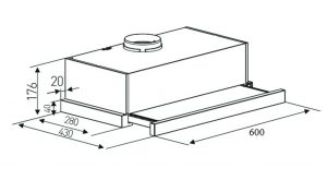 Alternative view of Máy hút mùi âm tủ KAFF KF-TL1006W