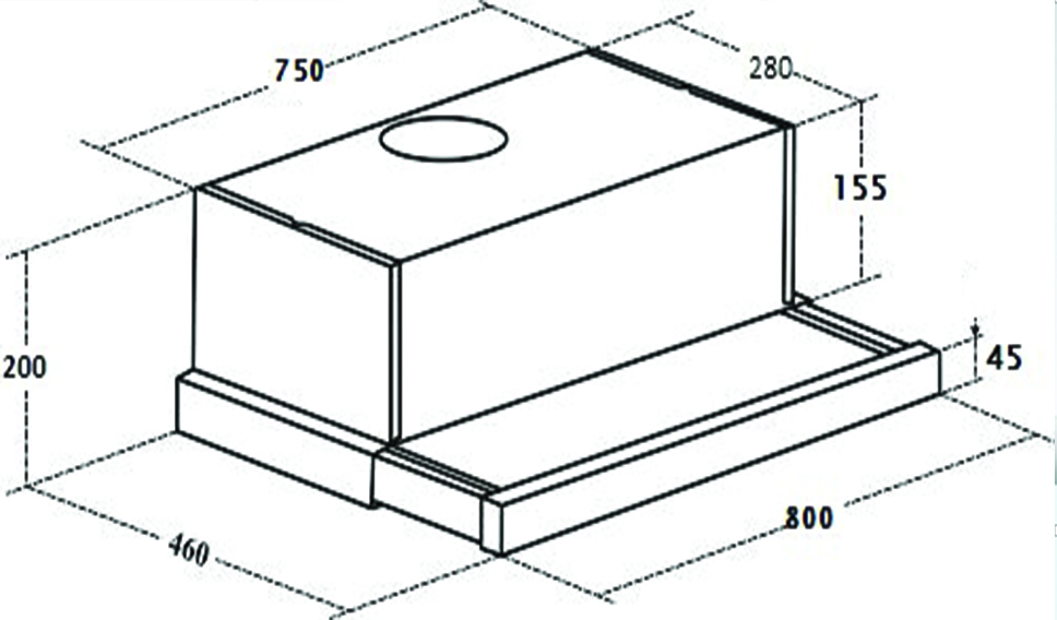 Máy hút mùi âm tủ KAFF KF-TL80H - Ảnh 2